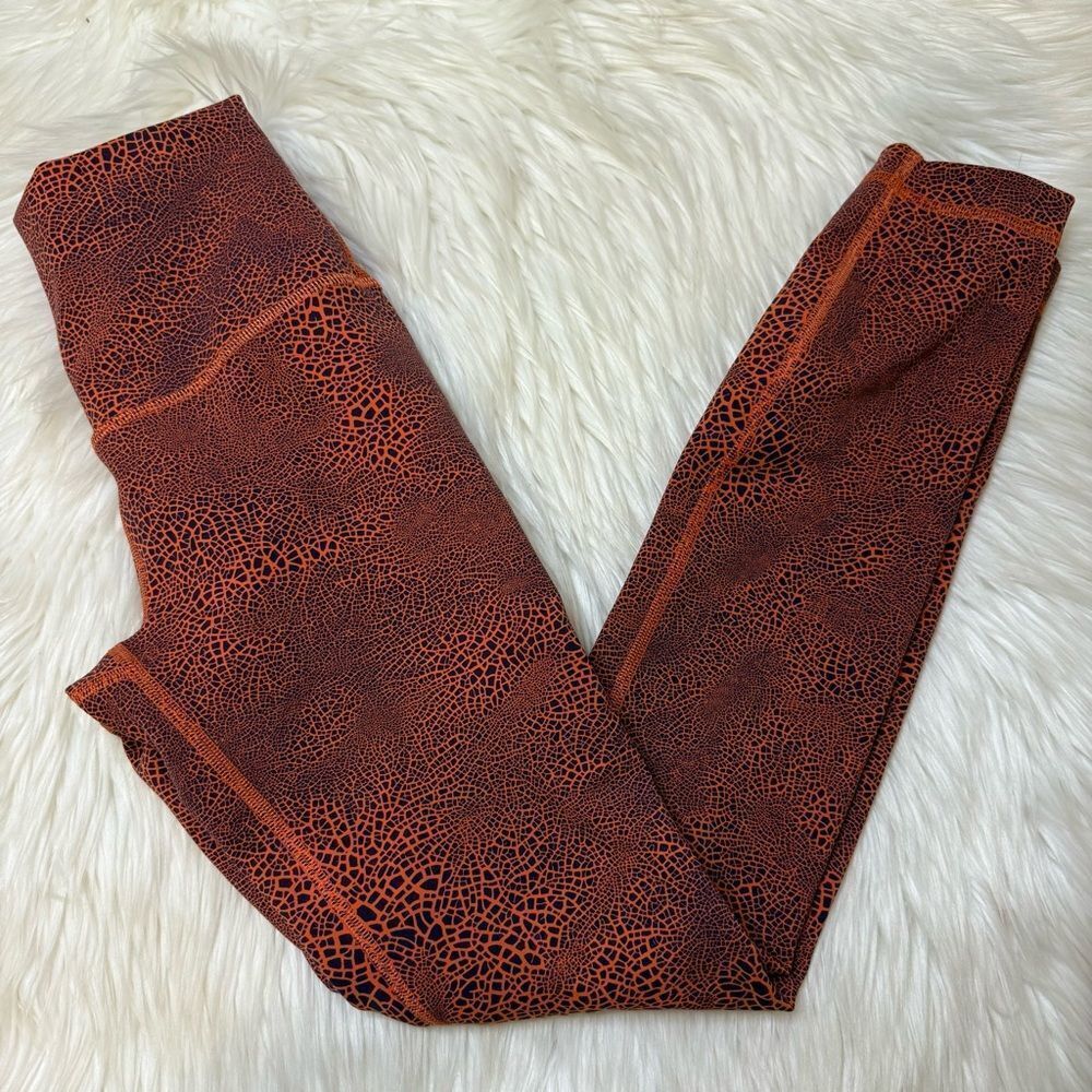 [Lululemon] Orange & Blue Patterned Leggings - Size 2